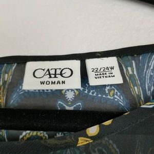 Cato Tops - Cato sheer paisley print tunic Cato Tops - Cato sheer paisley print tunic